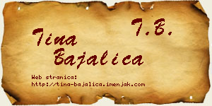 Tina Bajalica vizit kartica